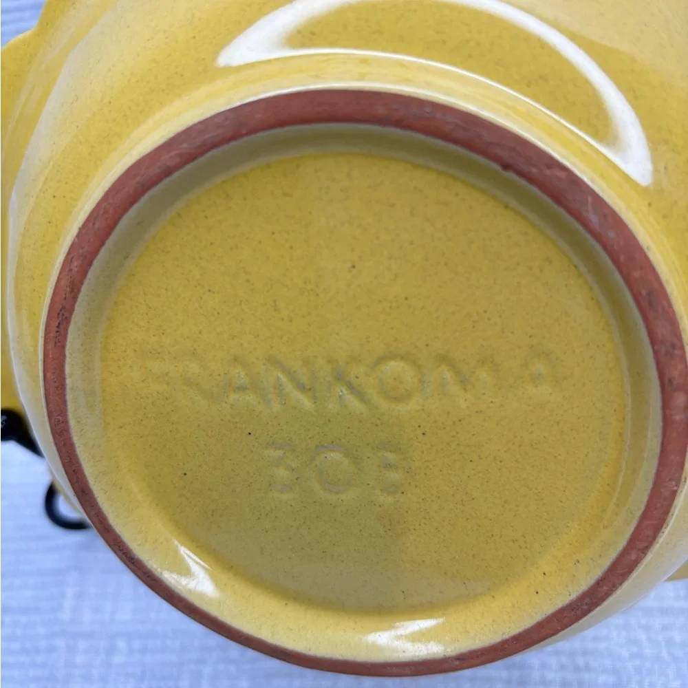 Vintage Frankoma Yellow Glazed Flower-Edge Serving Bowl